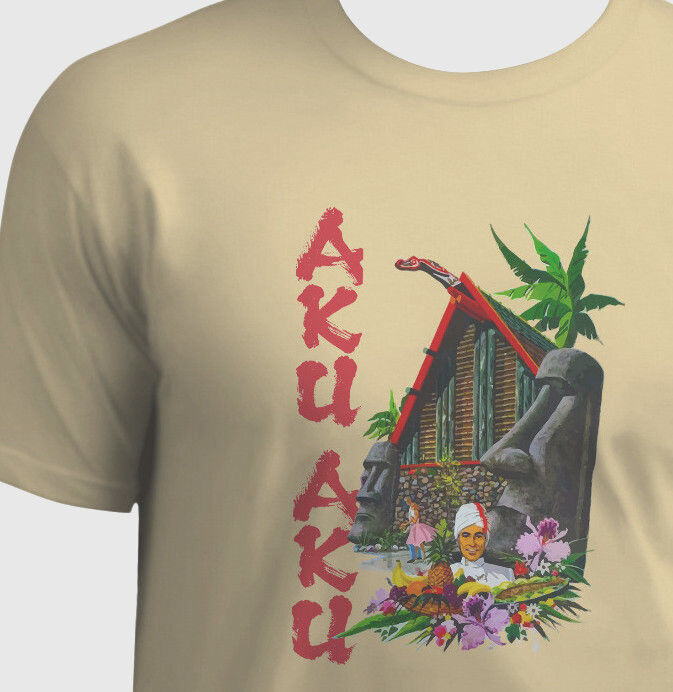 Aku AKu Las Vegas Tiki Bar Stardust Casino Logo T-Shirt