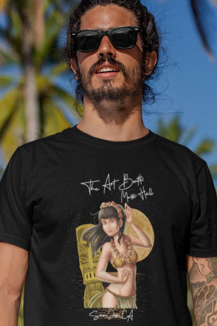 Art Boutiki Music Hall Hula Night Shirt Men's Tiki Bar T-shirt