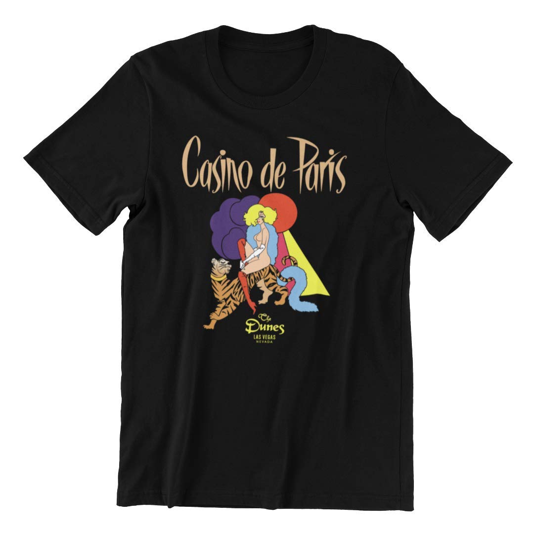 Casino De Paris Las Vegas Pop Art Simple Program Cover Dunes Hotel Men's T-Shirt