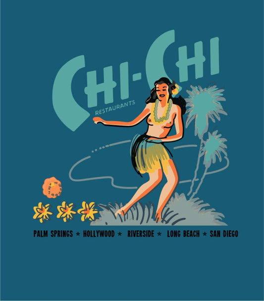 Chi Chi Tiki Bar Restaurant Vintage Advertising Art Unisex Shirt