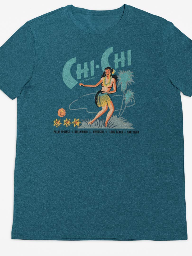 Chi Chi Tiki Bar Restaurant Vintage Advertising Art Unisex Shirt