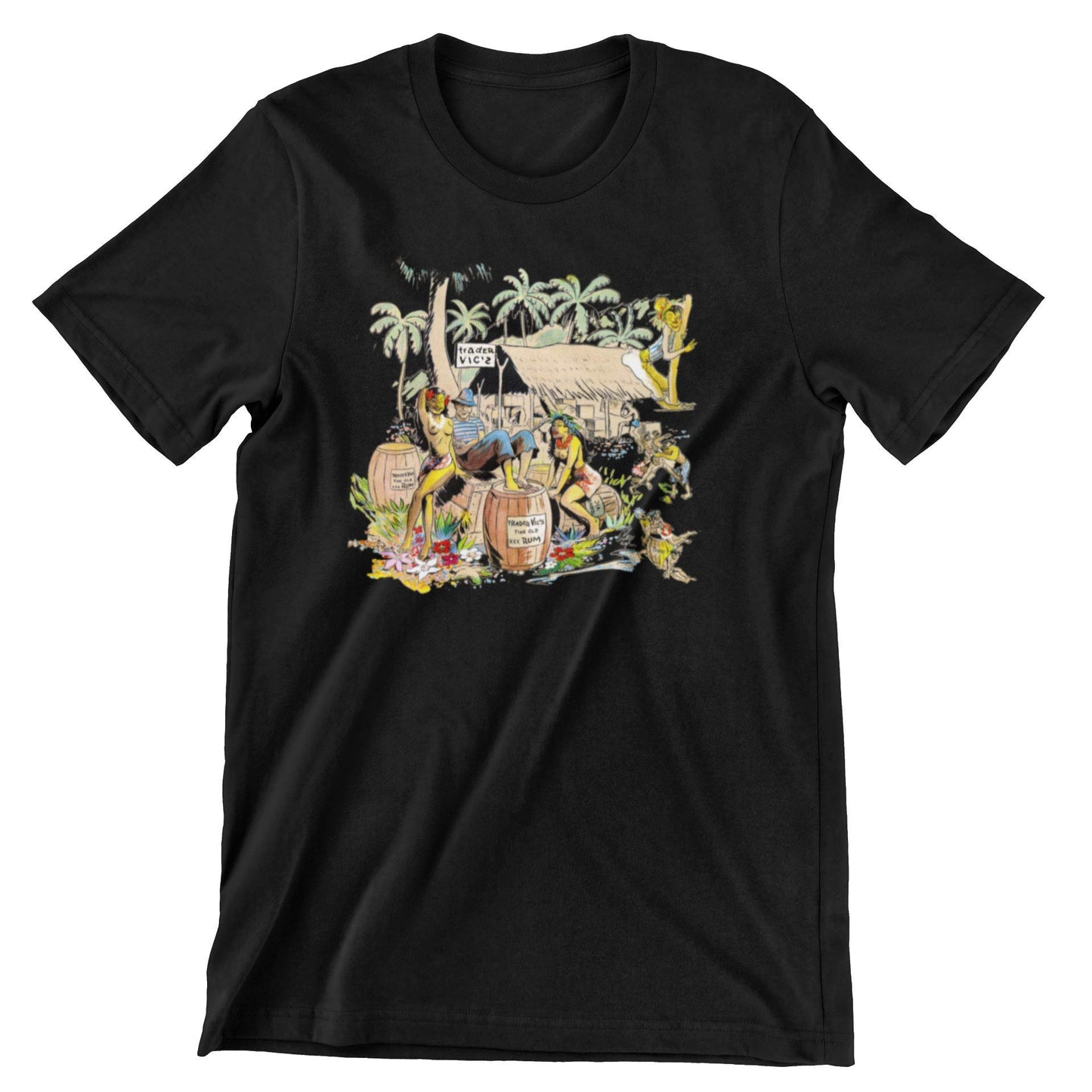 Tiki Bar Menu T-Shirt - Trader Vics 1947 menu Art Men's Shirt