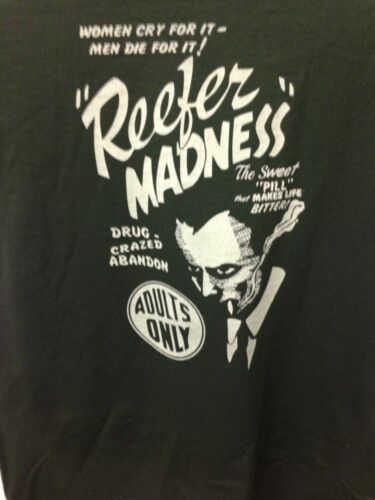 Vintage Reefer Madness Poster t-Shirt Print - Men's sizes Funny Marijuana Shirts