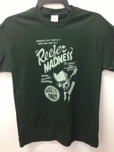 Vintage Reefer Madness Poster t-Shirt Print - Men's sizes Funny Marijuana Shirts