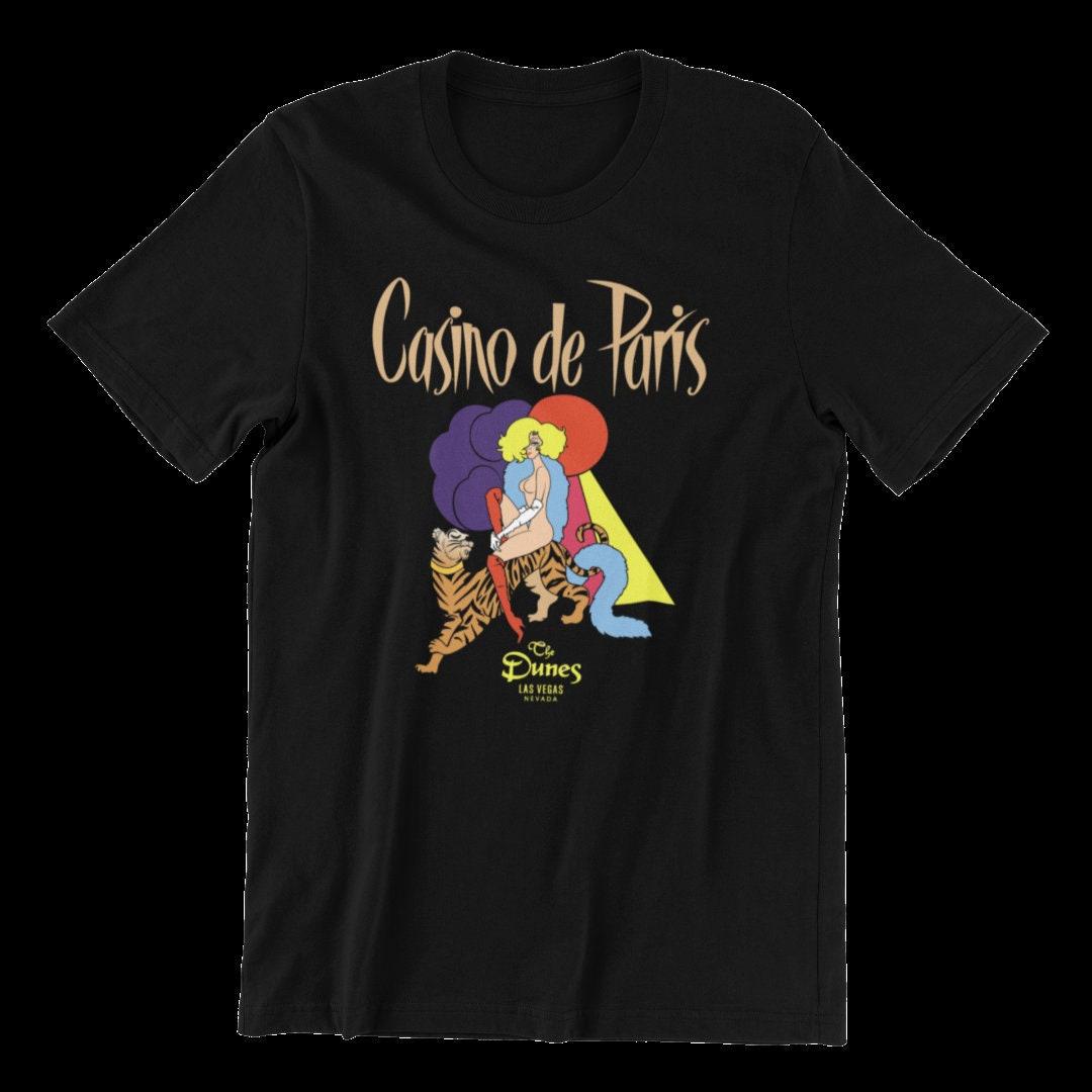 Casino De Paris Las Vegas Pop Art Simple Program Cover Dunes Hotel Men's T-shirt