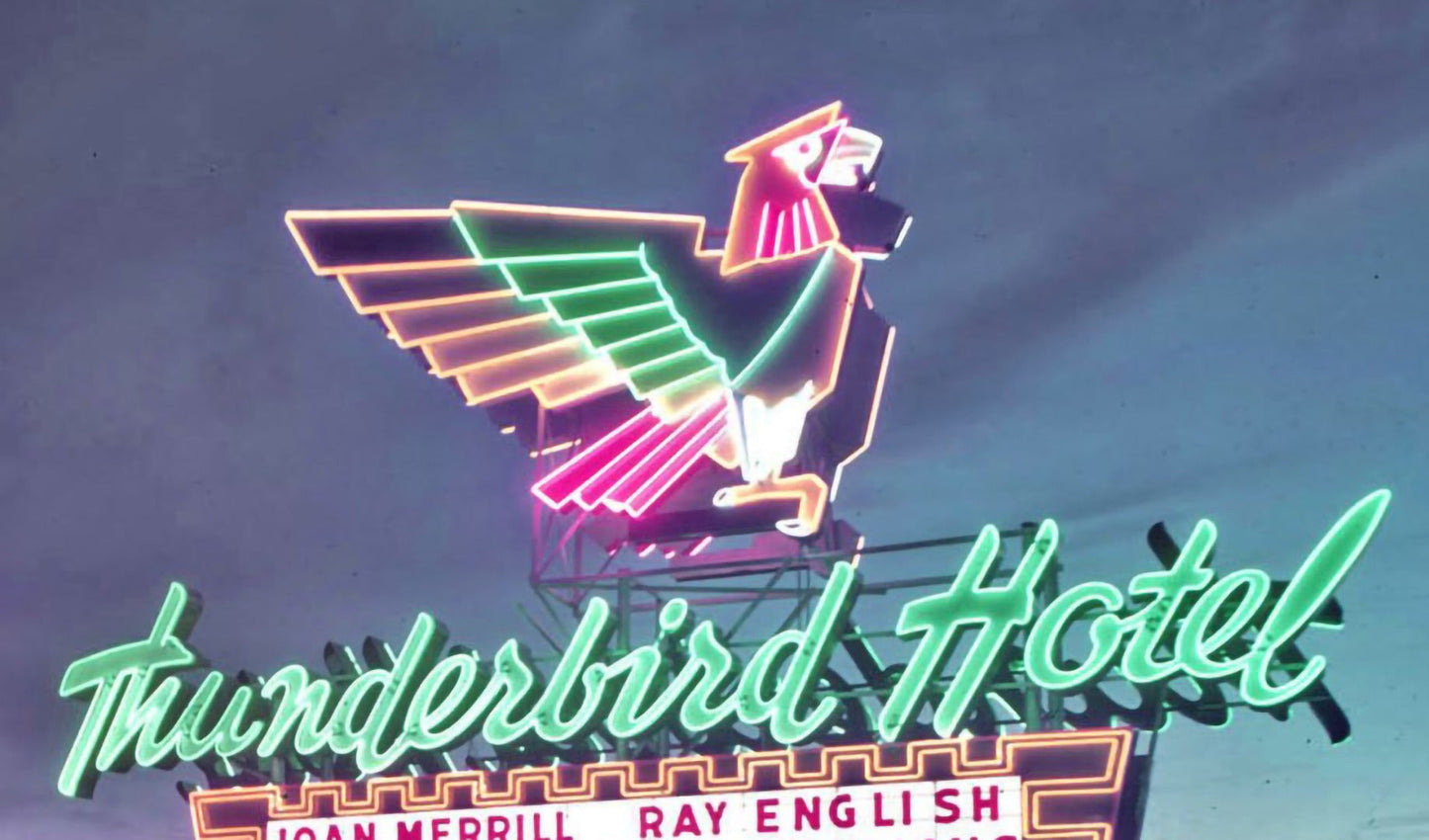 Thunderbird Hotel Vintage Las Vegas Neon Sign Reproduction Men's T-Shirt